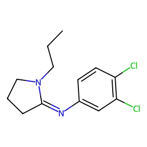 2-Oxazolidinone, 3-(4-hydroxyphenyl)-5-(2-propynyloxymethyl)- structure