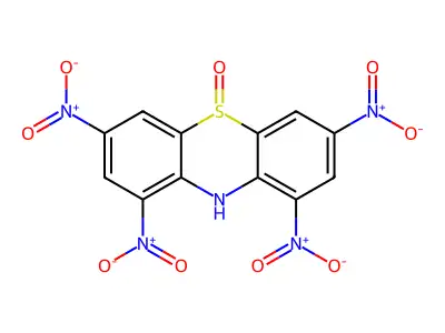 1,3,7,9-Tetranitrophenothiazine,5-oxide structure