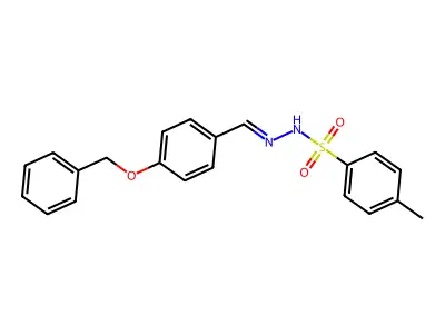 4-methyl-N-[(4-phenylmethoxyphenyl)methylideneamino]benzenesulfonamide structure