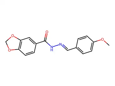 N'-[(4-Methoxyphenyl)methylidene]-2H-1,3-benzodioxole-5-carbohydrazide structure