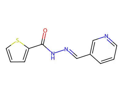 N-(3-pyridylmethyleneamino)thiophene-2-carboxamide structure