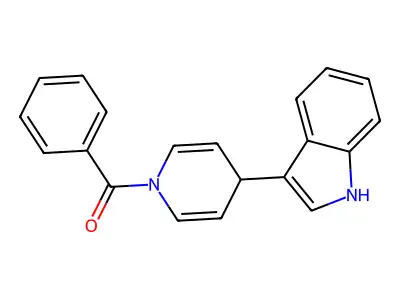 1-Benzoyl-1,4-dihydro-4-(1H-indol-3-yl)pyridine structure