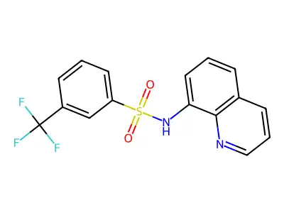 N-(8-quinolinyl)-3-(trifluoromethyl)benzenesulfonamide structure