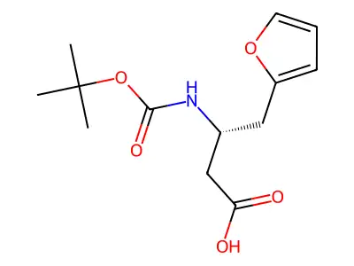 Boc-(S)-3-Amino-4-(2-furyl)-butyric acid structure
