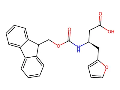 FMOC-(S)-3-Amino-4-(2-furyl)-butyric acid structure