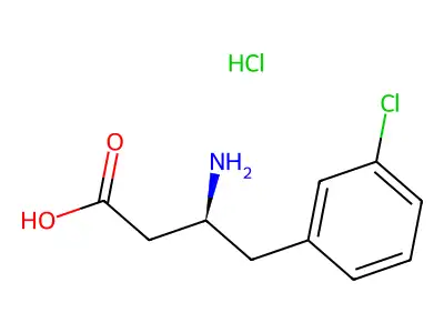 (S)-3-Amino-4-(3-chlorophenyl)butanoic acid hydrochloride structure