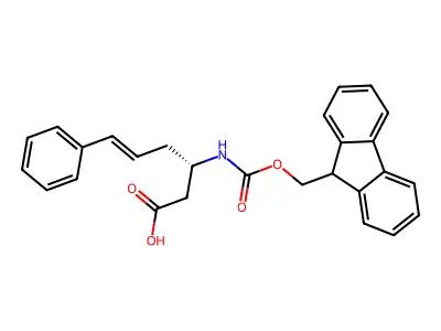 (3S)-3-({[(9H-Fluoren-9-yl)methoxy]carbonyl}amino)-6-phenylhex-5-enoic acid structure