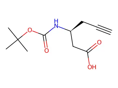 (S)-3-(Boc-amino)-5-hexynoic acid structure