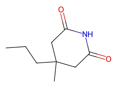 Glutarimide, 3-methyl-3-propyl- structure
