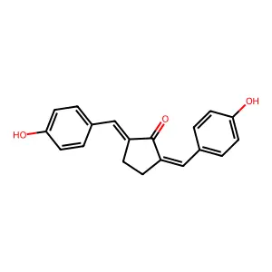 Cyclopentanone, 2,5-bis[(4-hydroxyphenyl)methylene]- structure
