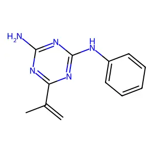 N~2~-Phenyl-6-(prop-1-en-2-yl)-1,3,5-triazine-2,4-diamine structure