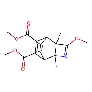 Dimethyl 4-methoxy-2,5-dimethyl-3-azatricyclo[4.2.2.0~2,5~]deca-3,7,9-triene-7,8-dicarboxylate structure
