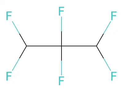 1,1,1,2,2,3-Hexafluoropropane structure