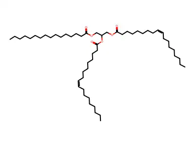 (3-Hexadecanoyloxy-2-octadec-9-enoyloxypropyl) octadec-9-enoate structure
