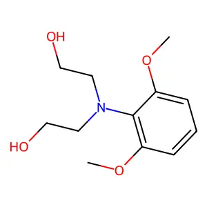 2-[N-(2-hydroxyethyl)-2,6-dimethoxyanilino]ethanol structure
