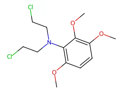 n,n-Bis(2-chloroethyl)-2,3,6-trimethoxyaniline structure