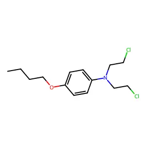 Aniline, N,N-bis(2-chloroethyl)-p-butoxy- structure