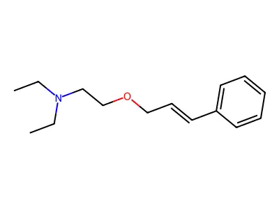 N,N-diethyl-2-(3-phenylprop-2-enoxy)ethanamine structure