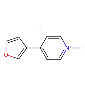 Pyridinium, 4-(3-furyl)-1-methyl-, iodide structure