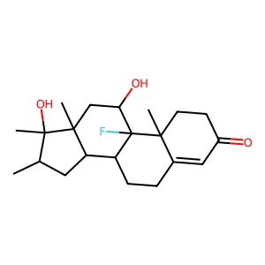 9-Fluoro-11,17-dihydroxy-16,17-dimethylandrost-4-en-3-one structure