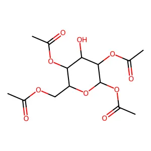 (3,5,6-Triacetyloxy-4-hydroxyoxan-2-yl)methyl acetate structure