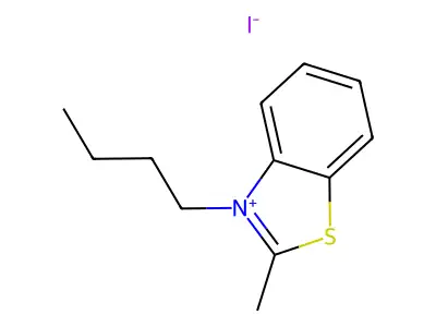 Benzothiazolium, 3-butyl-2-methyl-, iodide structure