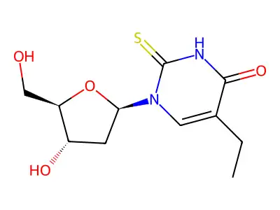 2'-deoxy-5-ethyl-thiouridine structure