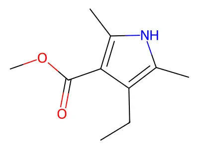 methyl 4-ethyl-2,5-dimethyl-1H-pyrrole-3-carboxylate structure