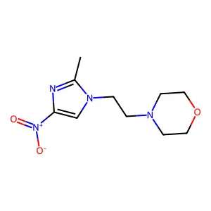 4-[2-(2-Methyl-4-nitroimidazol-1-yl)ethyl]morpholine structure