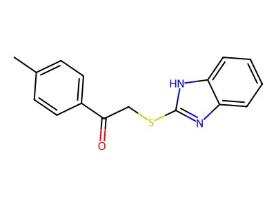 2-(1H-benzimidazol-2-ylsulfanyl)-1-(4-methylphenyl)ethanone structure