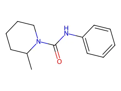1-(N-Phenylcarbamoyl)-2-methylpiperidine structure