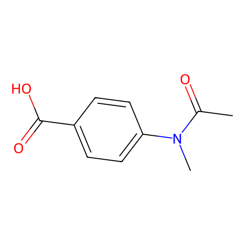 4-(N-methylacetamido)benzoic acid structure