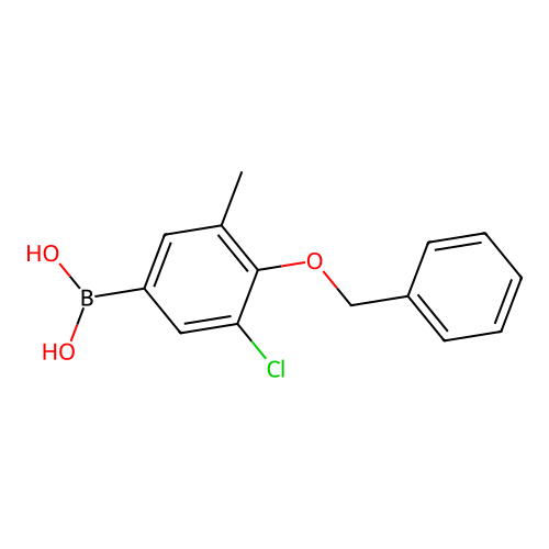 4-Benzyloxy-3-chloro-5-methylphenylboronic acid structure