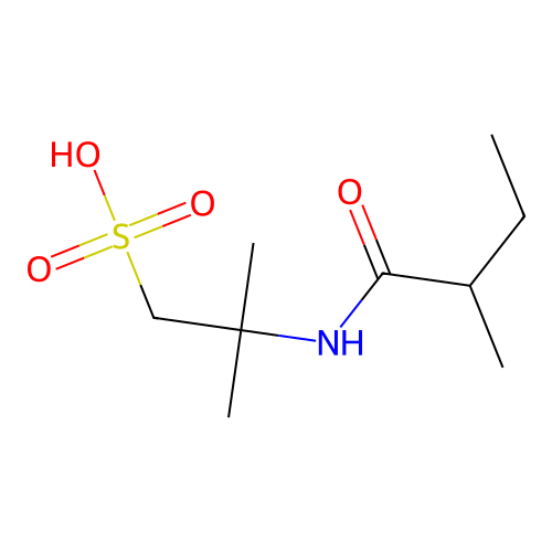 2-Methyl-2-(2-methylbutanoylamino)propane-1-sulfonic acid structure