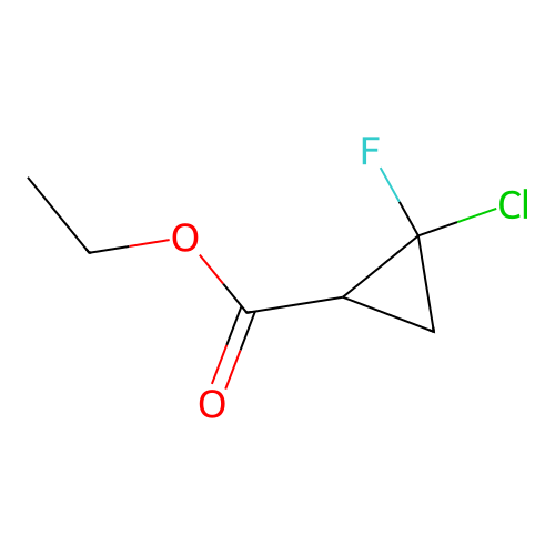 Ethyl 2-chloro-2-fluorocyclopropanecarboxylate structure