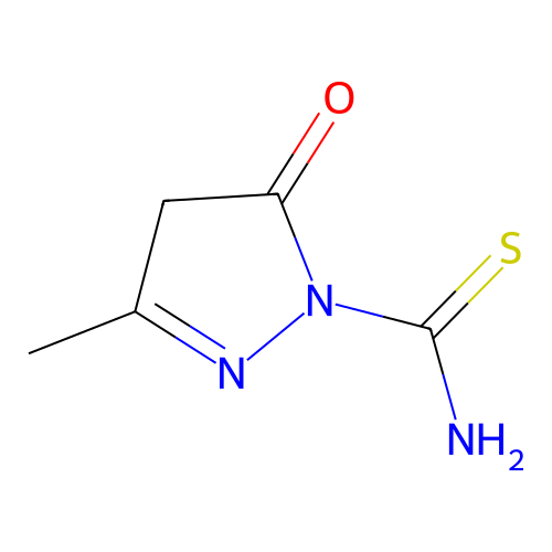 3-methyl-5-oxo-4,5-dihydro-1H-pyrazole-1-carbothioamide structure