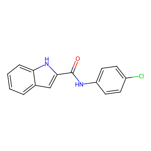 N-(4-chlorophenyl)-1H-indole-2-carboxamide structure
