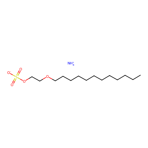 Ammonium 2-(dodecyloxy)ethyl sulfate structure