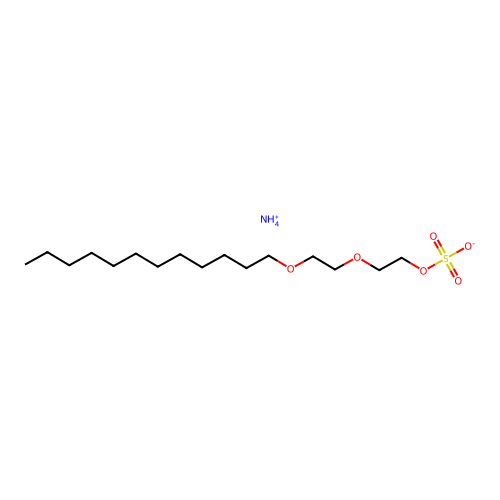 Ammonium laureth-2 sulfate structure