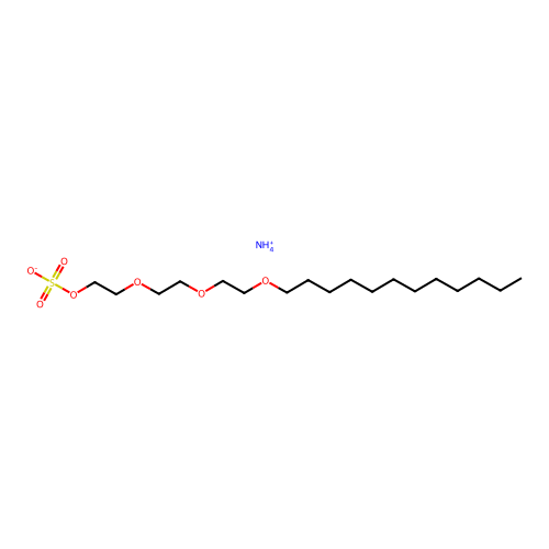 Ammonium laureth-3 sulfate structure