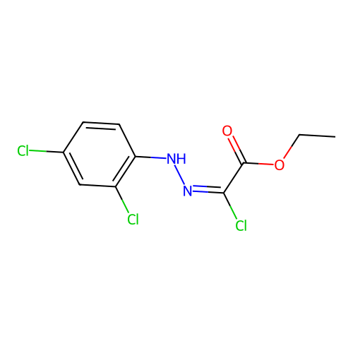 Ethyl chloro[(2,4-dichlorophenyl)hydrazono]acetate structure