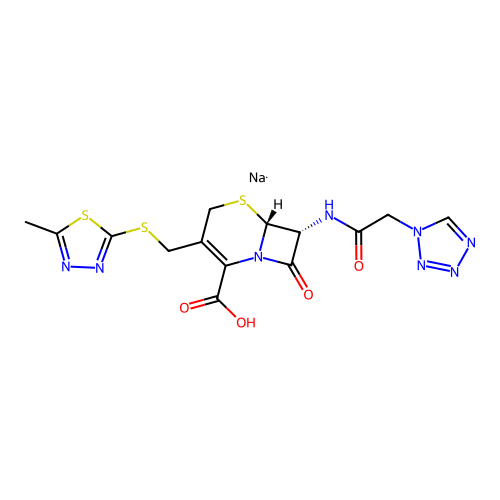 Cefazolin (sodium) structure