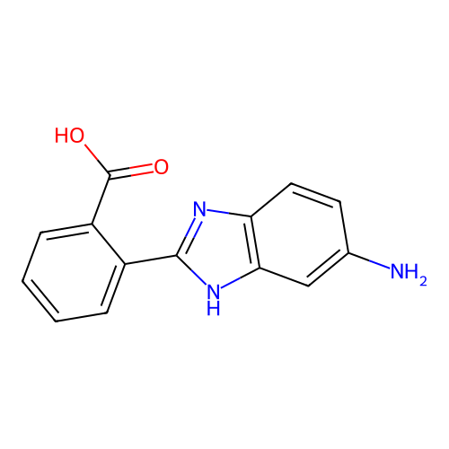 2-(5-amino-1H-benzimidazol-2-yl)benzoic acid structure