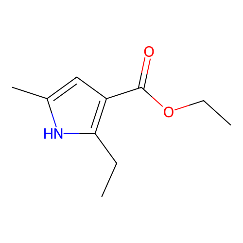 Pyrrole-3-carboxylic acid, 2-ethyl-5-methyl-, ethyl ester structure