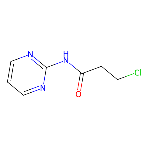 3-chloro-N-pyrimidin-2-ylpropanamide structure