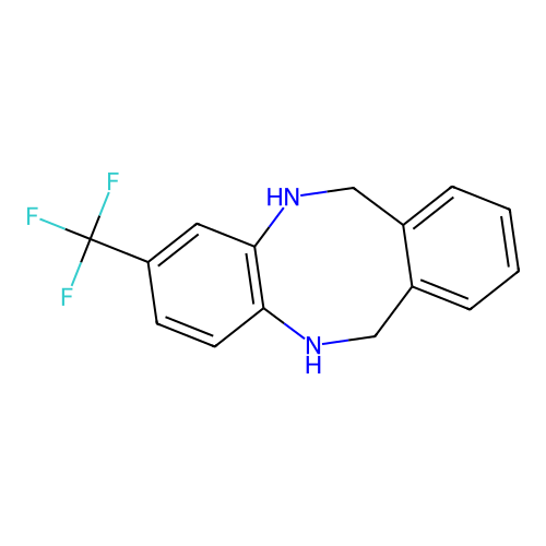 5,6,11,12-Tetrahydro-2-trifluoromethyldibenzo[b,f][1,4]diazocine structure
