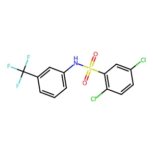 2,5-dichloro-N-[3-(trifluoromethyl)phenyl]benzenesulfonamide structure