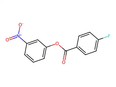 Benzoic acid, 4-fluoro-, 3-nitrophenyl ester structure