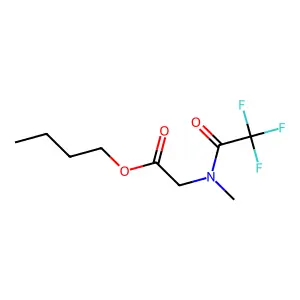 Glycine, N-methyl-N-(trifluoroacetyl)-, butyl ester structure