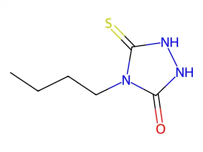 4-butyl-5-mercapto-4H-1,2,4-triazol-3-ol structure